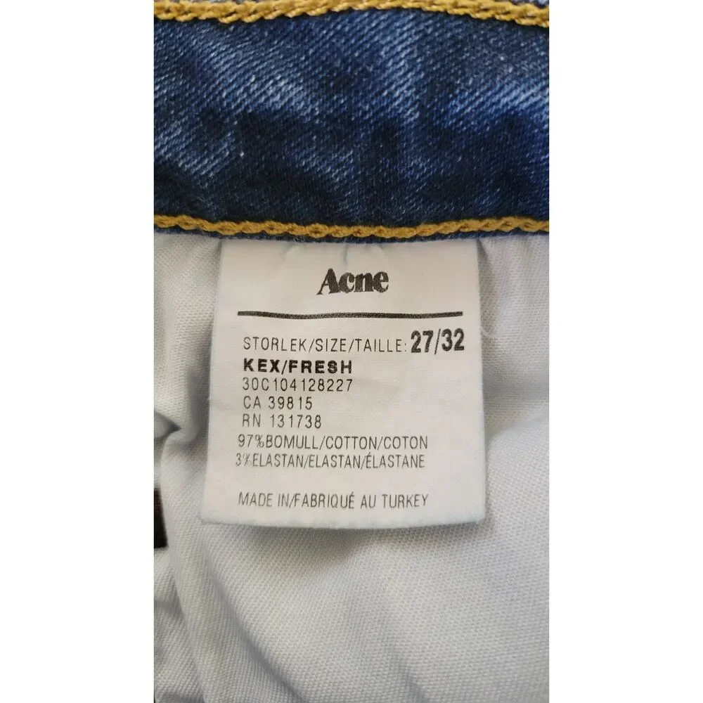 Acne Jeans Dark Wash Kex Fresh Skinny Denim Jeans